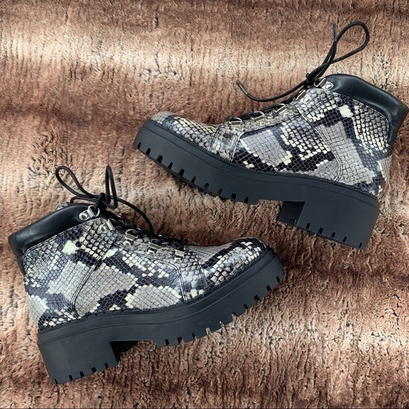 Marc Fisher Nula Grey Multi Snakeskin Boot - Picture 5 of 12